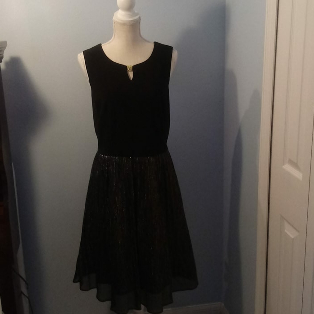 Black and gold dress